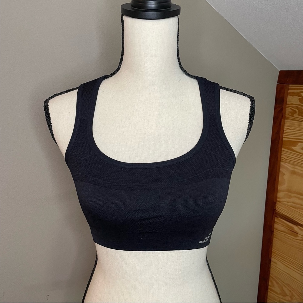BCG Low Support Black Activewear Racerback Sports Bra Medium
